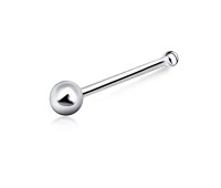 2mm Ball Shaped Bone Nose Stud Silver NSKD-62